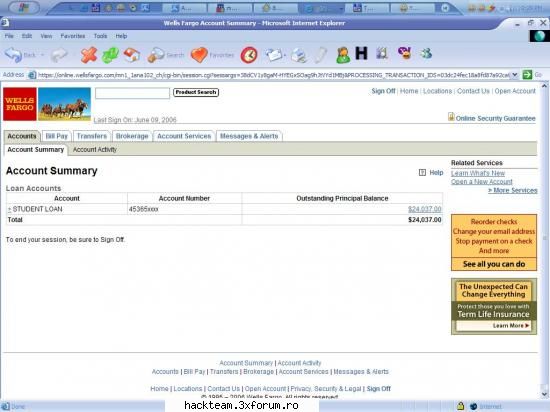 CCuri, Conturi, PayPals, eBay, etc... - Un login de Wells Fargo Nu stiu daca la voi se - Trade-uri
