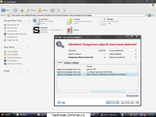 KeyLogger nedetectabil - cica nedetectabil!!! s-o credeti voi!!!kaspersky - Windows - Hacking !